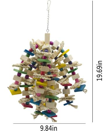 EBaokuup Large Medium Bird Parrot Chewing Toy - Natural Wooden Parrot Blocks Knots Tearing Toy Bird Cage Bite Toy for African Grey  Macaws Cockatoos  and a Variety of Amazon Parrots - Buy Online on GoSupps.com