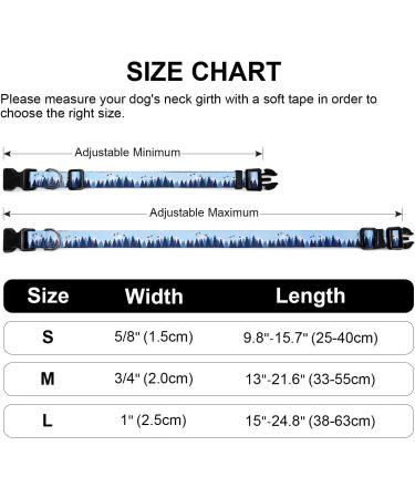 Mercano Adjustable Dog Collar - Soft Nylon Comfort & Durable Pattern for Small & Medium Dogs (S Snow Valley) - Buy Online on GoSupps.com