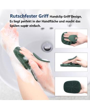 YEADMAME Silicone Body Scrubber - Sensitive Skin | Effective Dirt Removal | Army Green | Unisex Massage Tool - Buy Online on GoSupps.com