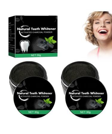 Natural activated carbon powder tooth whereabouts Activated Charcoal Powder activated carbon toothpaste brightening tooth powder cleans tooth stains thoroughly and brightens the teeth 30g*2
