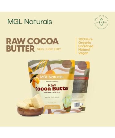 MGL Naturals Organic Cocoa Butter 2.2 lb - 100% Pure, Unrefined & Raw | For DIY Body Butters, Creams, Soaps & Lotions | Treats Stretch Marks - Buy Online on GoSupps.com