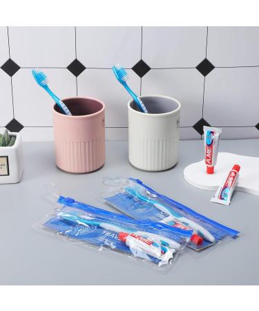 30 Pack Travel Toothbrush Set with Covers & Toothpaste - Soft Bristles Resealable Bag - Ideal for Charities Hotels & Home Use - Buy Online on GoSupps.com