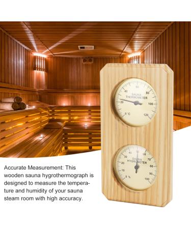 Sauna Thermometer Hygrometer | 2 in 1 Hygrothermograph with Golden Plate for Bathroom | Accurate Humidity & Temperature Measurement - Buy Online on GoSupps.com