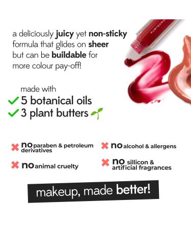 RUBY S ORGANICS Toffee Lip Gloss & Balm - Hydrating Non-Sticky Organic Formula for Women & Girls - Long Lasting Paraben Free 6.5ml - Buy Online on GoSupps.com