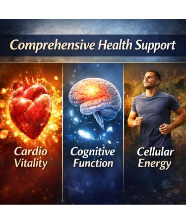 High-Potency CoQ10 200mg + Omega-3 200mg Supplement 4X Absorption Dual-Action Formula for Heart & Brain Support Cognitive Function Cellular Energy & Daily Wellness 30 Day Supply - Buy Online on GoSupps.com