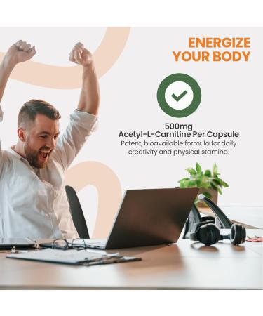 EarthNutri Acetyl-L-Carnitine Capsule Additive Free Gluten Free No Fillers No Preservatives Acetyl L-Carnitine Supplement Helps Concentration & Energy 500mg Per Serving Unflavored 90 Count - Buy Online on GoSupps.com