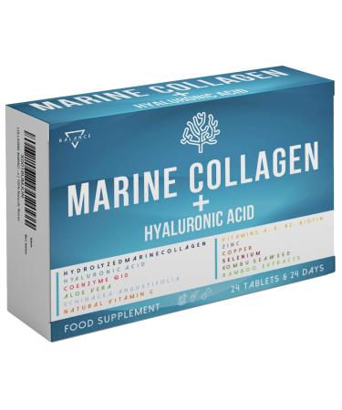 Marine Collagen | Hyaluronic Acid Marine Collagen | Marine Collagen For Skin, Joints & Bones | 15 active ingredients including: Coenzyme Q10, Biotin Vitamin C A E B2, Aloe, Zinc | 100% Natural