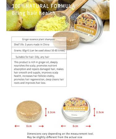 Ginger Hair Regrowth Shampoo Bar Ginger Shampoo Soap Ginger Shampoo Bar Solid Shampoo Bar (3pcs) - Buy Online on GoSupps.com