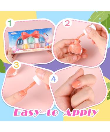 wakaniya Kids Nail Polish Mini Nail Polish Set for Girls & Glow in the Dark Children Nail Varnish Non-Toxic Water-Based Peel-Off Quick Dry Low Odor Toddler Nail Polish Set - Buy Online on GoSupps.com