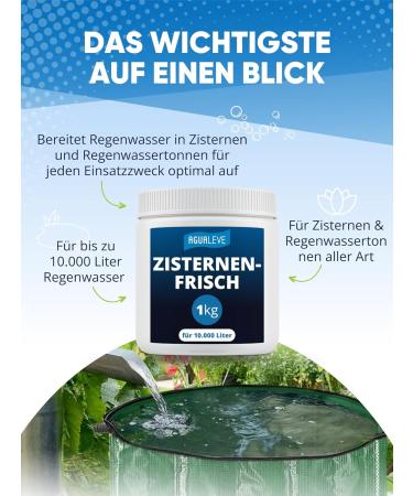 Agualve Cistern Fresh 1kg - Keep Rainwater Fresh & Suitable for All Cisterns | Made in Germany | Treats 10 000 Liters - Buy Online on GoSupps.com