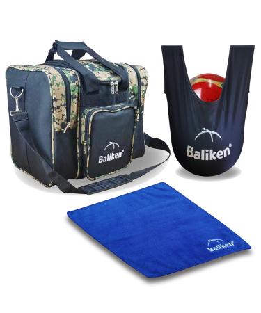 BALIKEN Single Bowling Tote Bowling Bag Set - Includes a Tote Bowling Bag and SeeSaw Bowling Ball Holder And Bowling Cleaner Towels Fcamo+1 see saw+1 towel