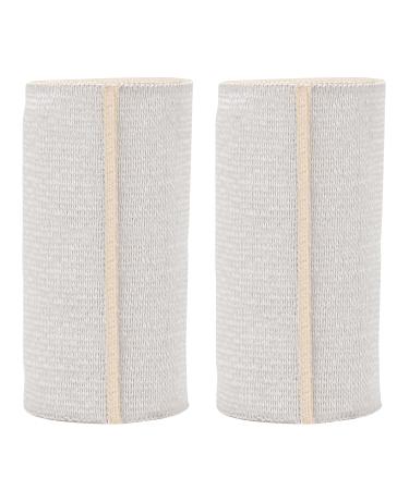 Premium Elastic Bandage Wrap (4" Wide 2 Pack) Hook & Loop Fastener at One End - GT Latex Free Hypoallergenic Compression Roll for Sprains & Injuries 2 Pack 4''