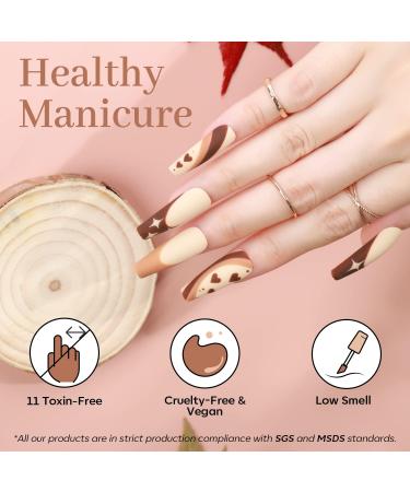 Modelones Gel Nail Polish Nude - 6 Colors White Gel Polishes Brown Pink Gel Polish Set Nail Gel Polish French Manicure All Seasons Neutral LED Gel Nail Kit Soak Off Manicure DIY Home Salon A-Nude Brown 7 ml (Pack of 1) - Buy Online on GoSupps.com