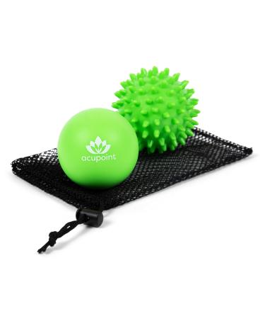 Acupoint Physical Therapy Massage Balls - Ideal for: Yoga Deep Tissue Massage Trigger Point Therapy and Self Myofascial Release Physical Therapy Equipment (Spiky Ball)