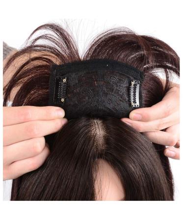 One Piece Straight Clip-In Human Hair Topper | Seamless Crown Closure | Natural Hairline | 12x12cm 25cm Natural Black - Ideal for All Hair Types - Buy Online on GoSupps.com
