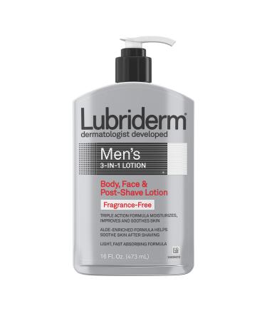 Lubriderm Men's 3-In-1 Moisturizing Body Lotion with Aloe  16 fl. oz