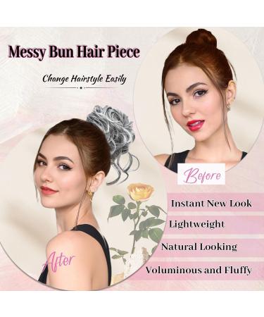 Fulang Hair 5 Pack - Wavy Artificial Hair Ties for Women | Large Messy Bun Extensions & Updos (4/60) - Buy Online on GoSupps.com