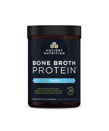 Dr. Axe / Ancient Nutrition Bone Broth Protein Vanilla 17.4 oz (492 g)