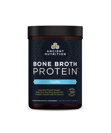 Dr. Axe / Ancient Nutrition Bone Broth Protein Vanilla 17.4 oz (492 g) - Buy Online on GoSupps.com