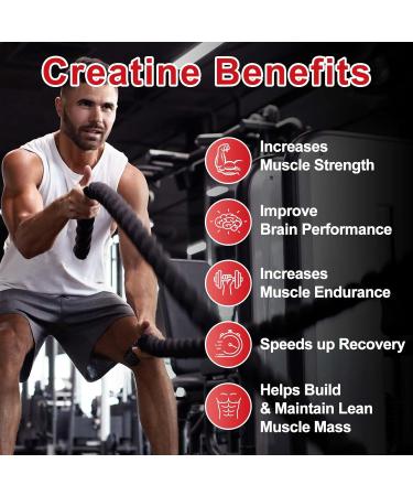 Creatine Monohydrate Gummies 5600mg for Men & Women 120 CT Chewable Creatine Gummies for Muscle Support Energy Boost 5.6g of Creatine Monohydrate per Serving - Sugar Free Vegan (Cherry Flavor) - Buy Online on GoSupps.com