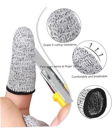 FOMIYES 6 Pair Finger Cots - Reusable Kitchen Cutting Finger Covers | Portable High Strength Polyethylene Thumb Sleeves for Multi-Use - Buy Online on GoSupps.com