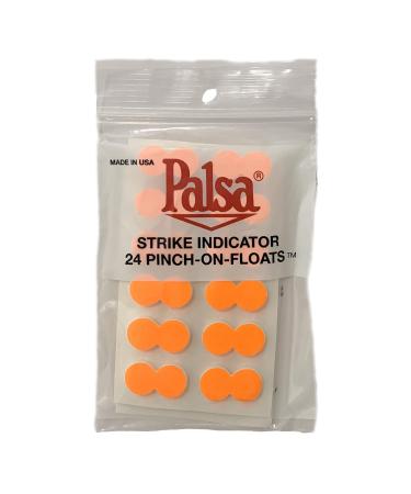 Wapsi Fly, Palsa Strike Indicator Pinch-on-Floats, 24 Count (Color Choice) Flame/Orange