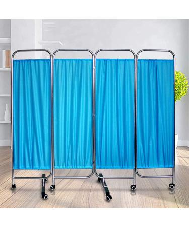 Medical Privacy Screen On Wheels 4 Fold Detachable with Universal Wheels for Hospital Folding Screen with Removable