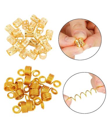 Dreadlock Jewelry for Women - 235pcs Gold & Silver Hair Rings Cuffs for Braids | Hair Pendants & Clips for Dreadlock Accessories - Buy Online on GoSupps.com