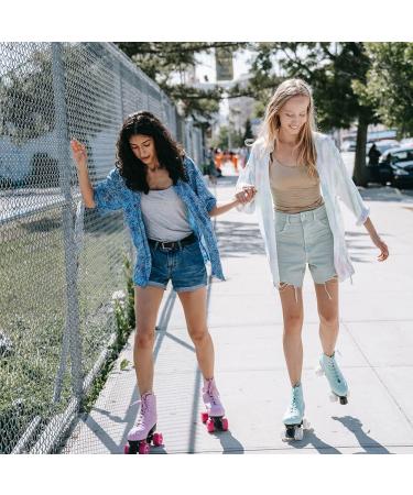 Outdoor Suede Quad Roller Skates - Purple - Women's 12/Men's 10.5 - Buy Online on GoSupps.com