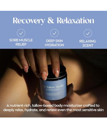 Deep Sleep Magnesium Tallow Balm (Lavender & Blue Tansy) - 350mg Magnesium - 100% Grass-Fed & Organic - for Sore Muscles Relaxation Eczema Kids Dry Skin - 2oz Lavender & Blue Tansy 2 Ounce - Buy Online on GoSupps.com