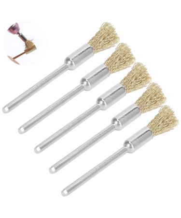 Premium Nail Drill Cleaning Brush Set - 5 Brass Wire Grinding Heads for Manicure & Nail Care | International Shipping Available - Buy Online on GoSupps.com