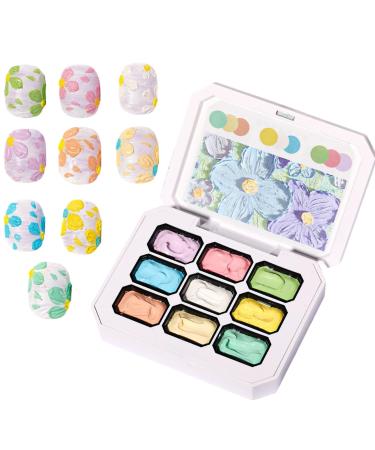 Painting Gel - Vibrant Color Gel Polish 9 Color Palette for Sculpting Drawing Modeling Decoration and Manicures