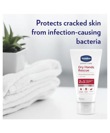 Vaseline Expert Care Dry Hands Rescue - Anti-Bac Hand Cream for Dry Skin 75ml (3 Packs) | Nourishes & Protects - Buy Online on GoSupps.com