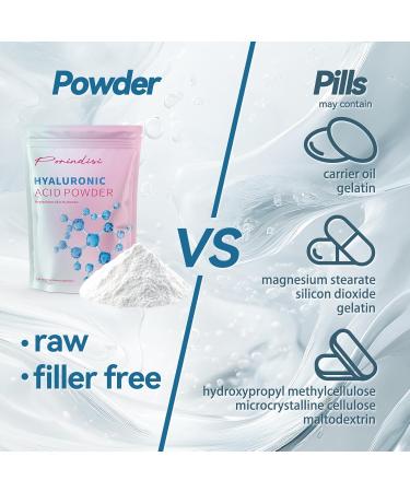Pure Hyaluronic Acid Powder for Skin & Face Organic Hyaluronic Acid Low & High Molecular Weight Sodium Hyaluronate Food Grade Hydration & Anti-Aging Supplement Hyaluronic Acid Serum Powder - Buy Online on GoSupps.com