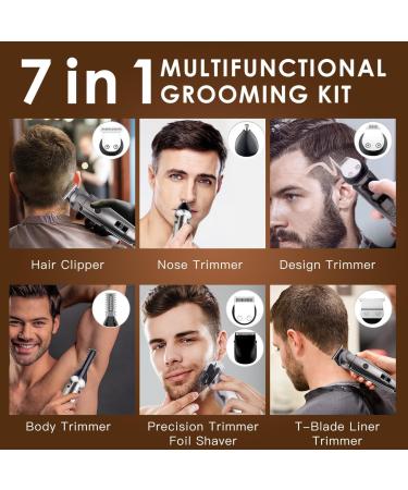 Hatteker Beard Trimmer for Men - Waterproof Electric Razor Cordless Hair Clippers & Grooming Kit for Mustache Nose Body & Facial Hair - Perfect Father's Day Gift - Buy Online on GoSupps.com