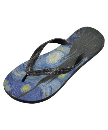 Mnsruu Galaxy Nebula Flip Flops - Stylish Outer Space Cloud Sandals for Men & Women | Home Hotel Spa & Travel Slippers - Buy Online on GoSupps.com
