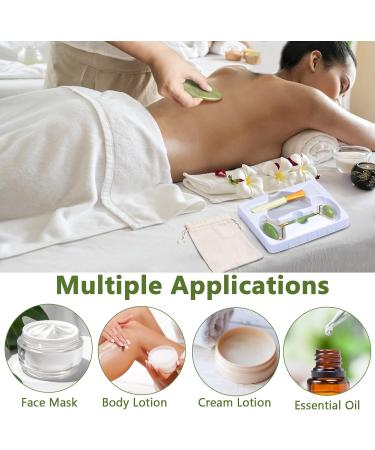 Jade Roller Set & Gua Sha Stone Massage - Natural Anti-Aging Face Tools & Mask Brushes for Radiant Skin - Buy Online on GoSupps.com