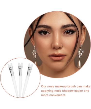 Beatifufu Nose Brush 3pcs Nose Shadow Highlighter Brush Nose Shadow Brush Nose Contour Eye Shadow Brush Makeup 14.00X1.70X1.10CM As Shown - Buy Online on GoSupps.com