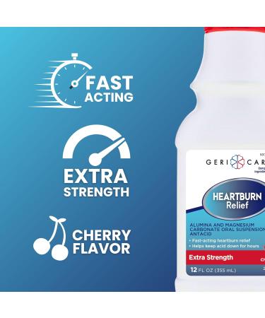 GeriCare Heartburn Relief and Acid Reflux Medicine | Effective Antacid Tablets for GERD Relief and Heartburn | Alternative to Maalox Liquid Mylanta and Pepcid Complete Chewable (1) - Buy Online on GoSupps.com