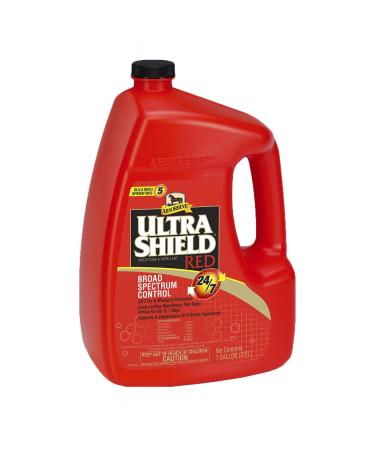 UltraShield Red Fly Spray  Insecticide and Repellent for Horses & Livestock  Stays Active Up to 7 Days  128oz Gallon Refill