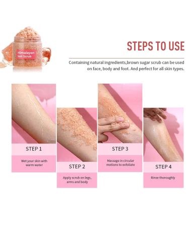 Facial Scrub Himalayan Salt Shea Sugar Scrub Ultra Hydrating and Exfoliating for Nourishing Essential Body Care Improves Acne Scars Blackheads Pore Size and Skin Texture - Buy Online on GoSupps.com