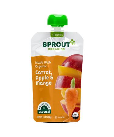 Sprout Organic Baby Food 6 Months & Up Carrot Apple Mango 3.5 oz (99 g)