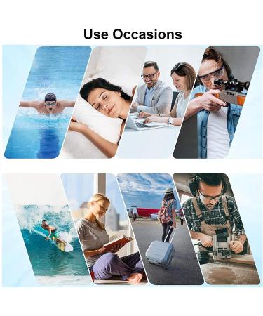 Reusable Silicone Earplugs - 6 Pairs Waterproof Earplugs for Swimming Sleeping & Noise Reduction for Kids & Adults - Buy Online on GoSupps.com