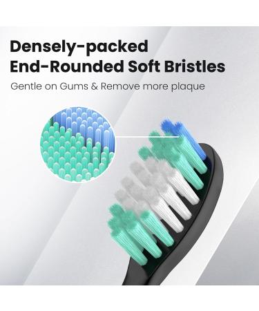 Replacement Toothbrush Heads Compatible with AquaSonic Black Vibe & Duo Series - Pack of 10 - Buy Online on GoSupps.com