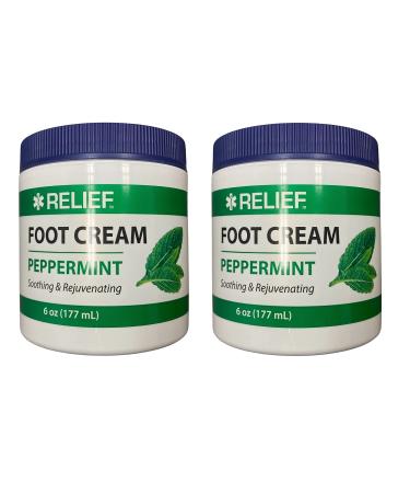 Relief Pure Epsom Salt Foot Cream Spearmint 6 Oz. (2pk.)