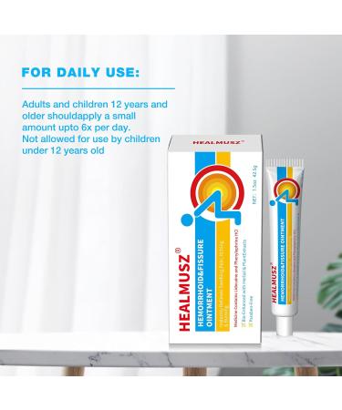 Buy Hemorrhoid Cream with 4% Lidocaine & 0.25% Phenylephrine | Fast Relief for Pain Swelling & Itching - 1.5 oz & 3 oz Ointment - Buy Online on GoSupps.com