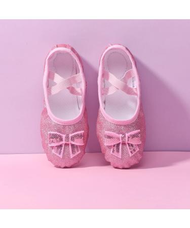 Happy Cherry Girl Ballet Shoes | Leather Sole Dance Shoes for Training | EU Size 32 Pavettes Rosa - Buy Online on GoSupps.com