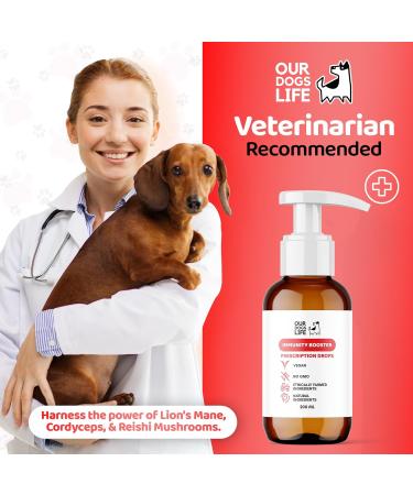 Dog Immunity Booster Drops - Vegan Formula with Vitamins, Antioxidants, and Mushroom Blend - 200ml - Buy Online on GoSupps.com