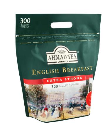 Ahmad Tea English Breakfast Tea extra strong - 300 Tagless Teabags - Buy Online on GoSupps.com