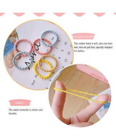 100Pcs Hair Bobbles for Girls Baby | Elastic Hair Ties Ponytail Holders | Small Seamless Hairbands for Toddlers & Kids - Buy Online on GoSupps.com